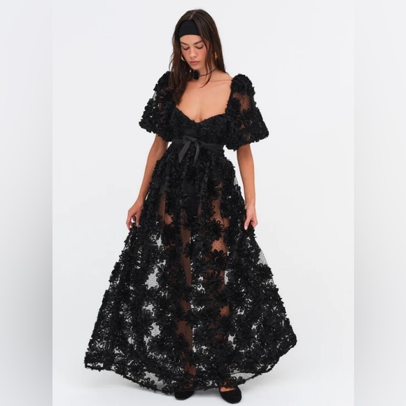 for love and lemons astrid maxi dress For Love & Lemons Astrid Maxi Dress - Black